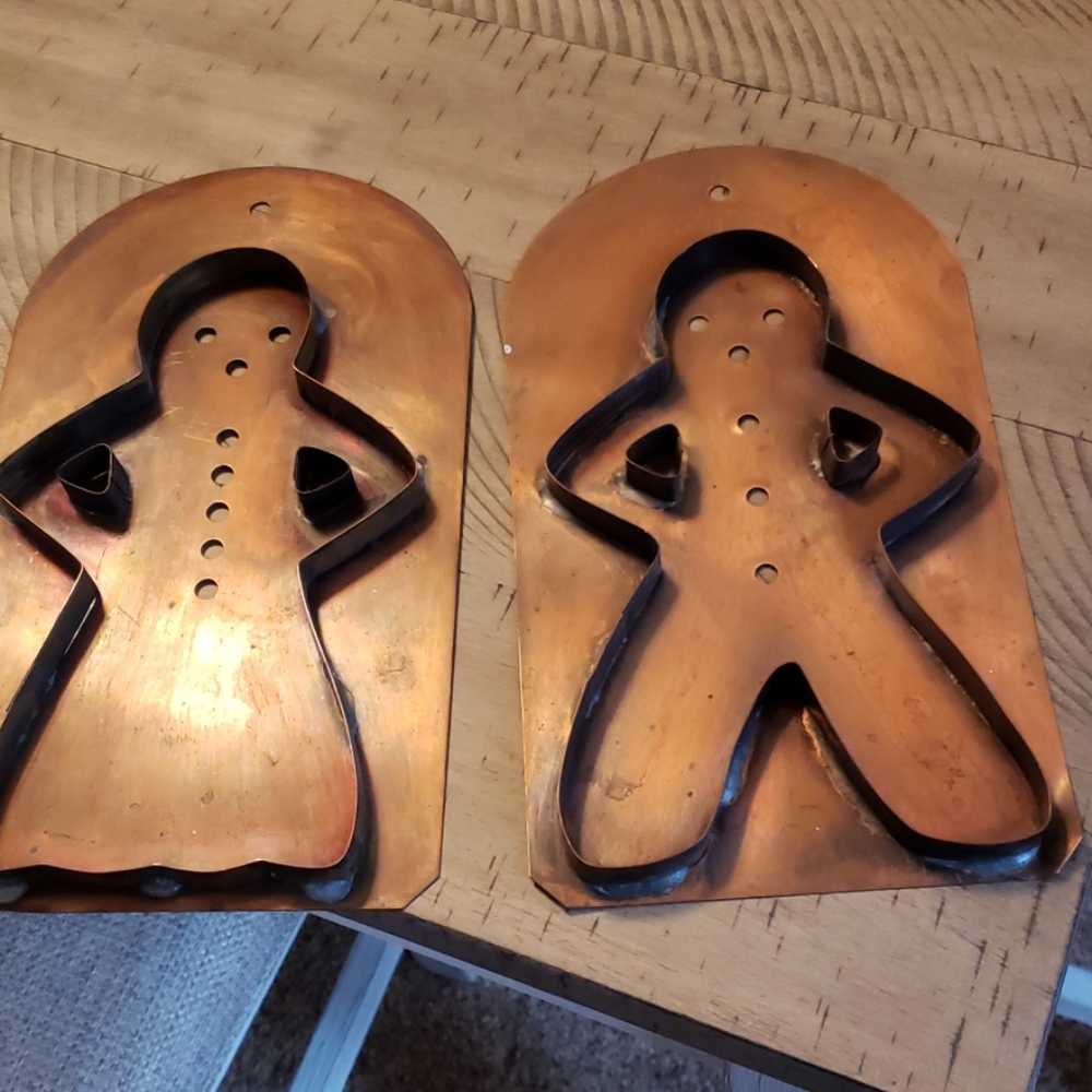 Copper Gingerbread men cookie cutters
